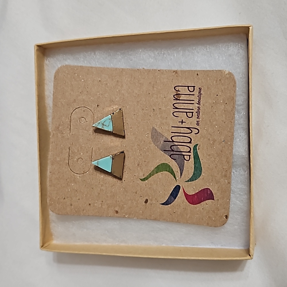 abby+anna Color Block Triangle Earrings